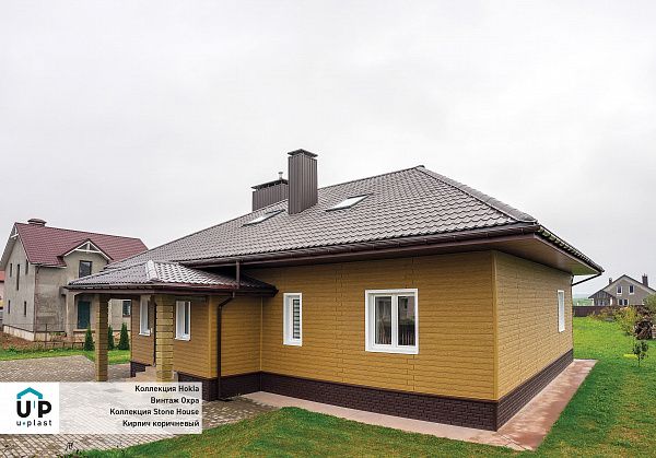 Фасадные панели Хокла Винтаж, пепел