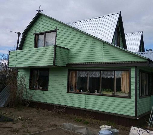Грандлайн виниловый сайдинг Корабельный брус 3,0 салатовый