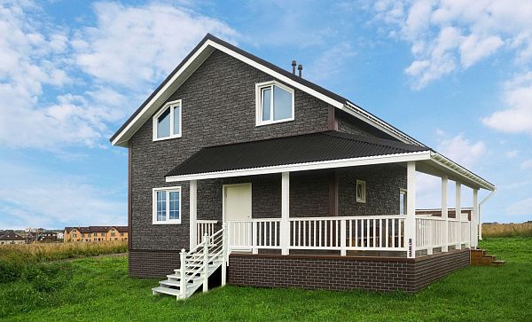 Фасадная панель Крымский сланец, янтарь