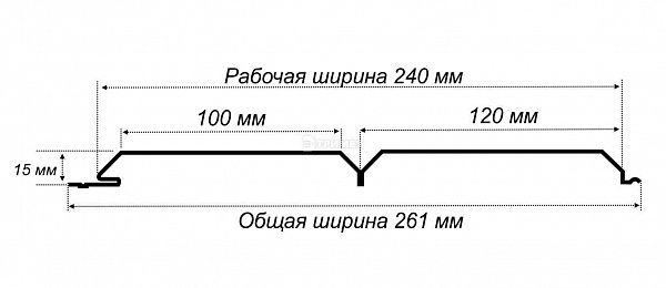 Металлосайдинг брус с брашировкой