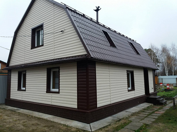 Утепление и облицовка фасада, монтаж водостоков